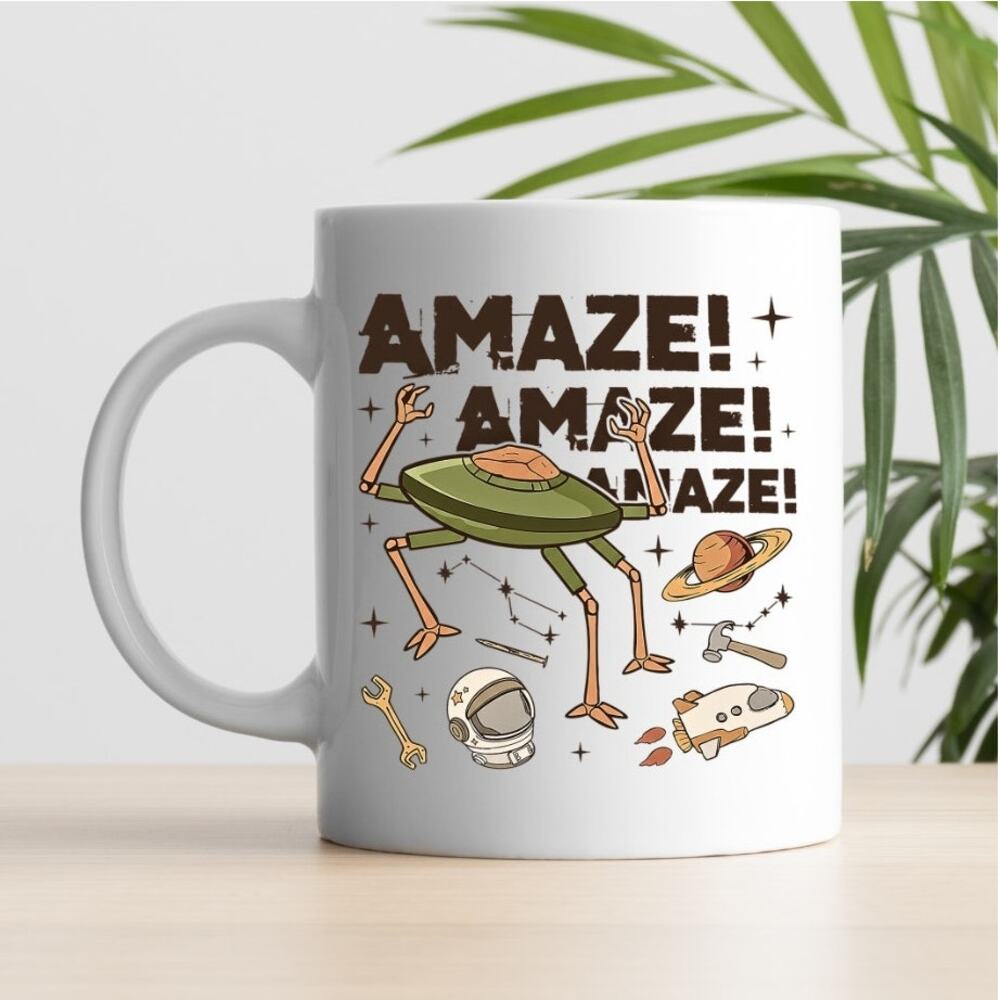 Project Hail Mary 15 oz Coffee Mug Rocky Amaze Andy Weir White Mug PHM 3